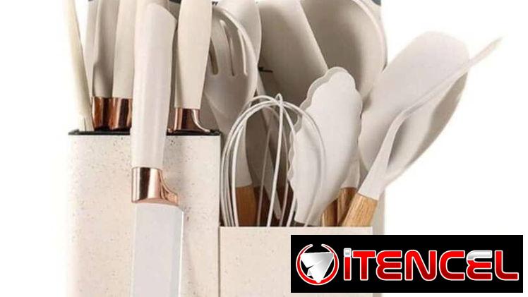 Set de utensilios de silicona para cocina de 19 piezas (uh)