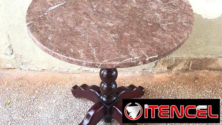 ⚜️ Mesa con mármol antigua restaurada • Entrega incluida 🚛