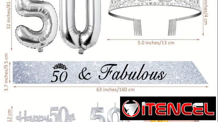 Set de cumple para 50 años .10usd