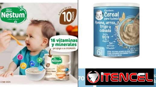Cereales secos para bebés