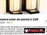 En venta lámpara solar de pared