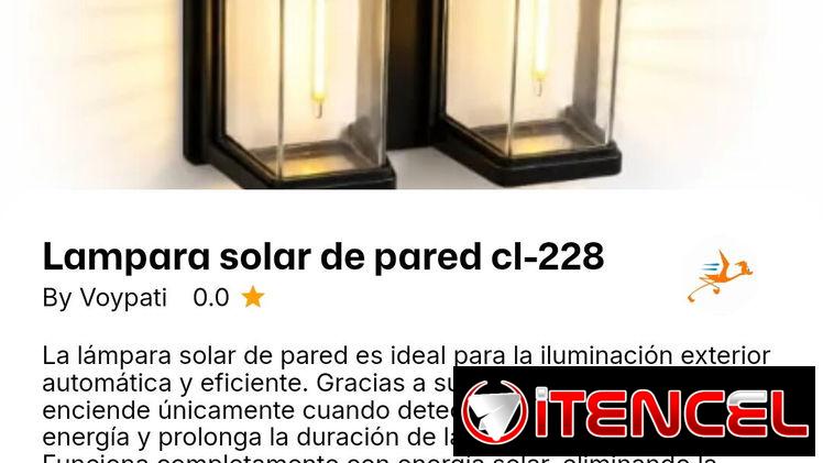 En venta lámpara solar de pared