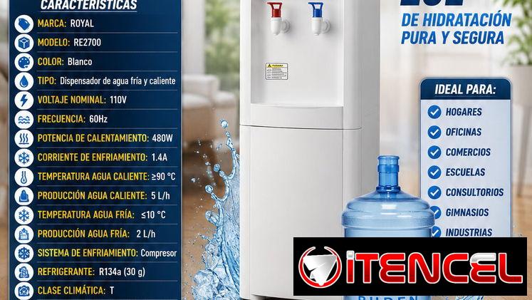💧 DISPENSADOR 💧DE AGUA ROYAL 20 LITROS. MENSAJERIA CON FACTURA Y GARANTIA. 📲 54833699