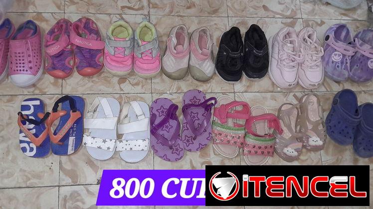 Se venden zapatos de poco uso para niñas de o a 2 años