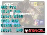 LAPTOP 🎁NUEVA🎁📦CAJA, AOC Pro (TX15-AOC), 15.6″ FHD IPS Antireflejo, Intel N150, 16GB RAM, 512GB SSD, 7Horas