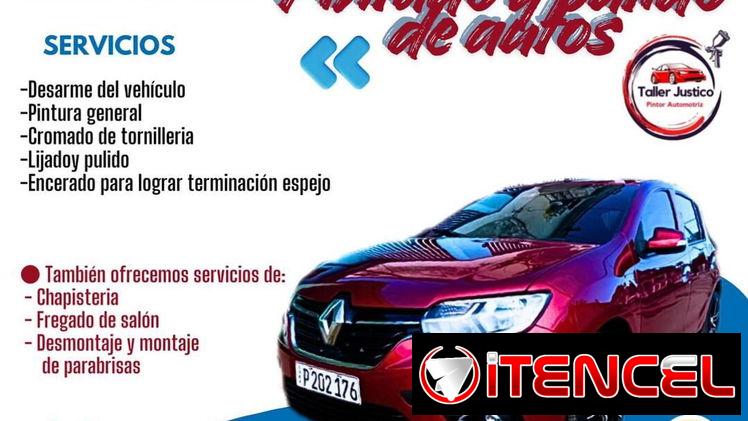 Servicio de pintado y pulido de autos y motos.