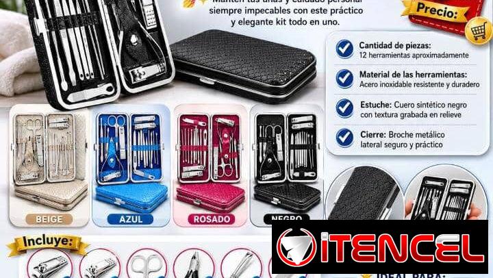 KIT DE MANICURA Y PEDICURA PREMIUM 12 PCS