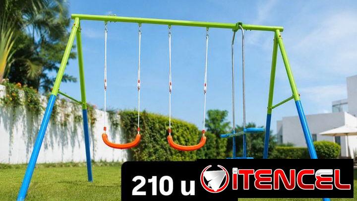 Columpios para niños en terraza