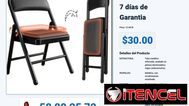 SILLA PLEGABLE CON ASIENTO ACOLCHADO VPT-0326