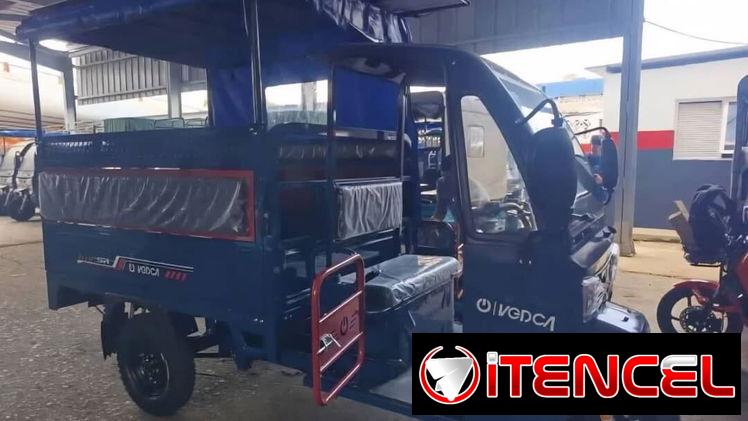 〽️ TRICICLO VEDCA C800 – CON PANEL SOLAR DE 500w〽️  ✅ Capacidad de carga 800Kg  ✅ Doble fuerza: activable