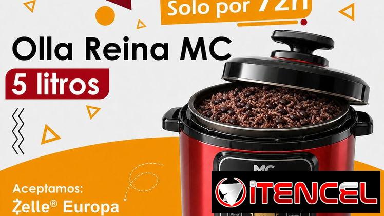 🍲 *Olla Reina MC 5 Litros* 🍲    💰 *Precio:* 48 USD   🚚 Mensajería adicional ✅ *Nueva en caja*   📦 Capacidad: 5 litr