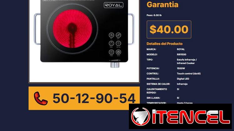 ESTUFA INFRARROJA 1500W ROYAL VPT# -0165