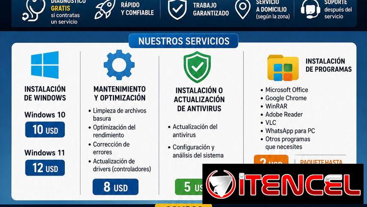 Servicio Profecional de Mantenimiento y Reparacion de Computadoras