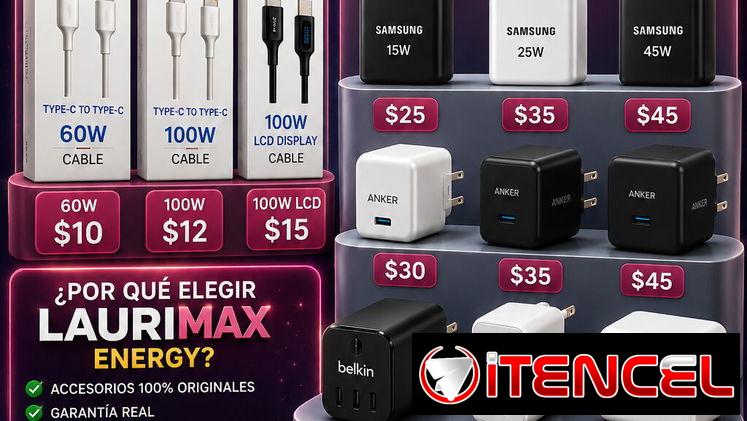 ⚡💖 ¡ACCESORIOS ORIGINALES Y TELÉFONOS EN LAURIMAX ENERGY! 💖⚡