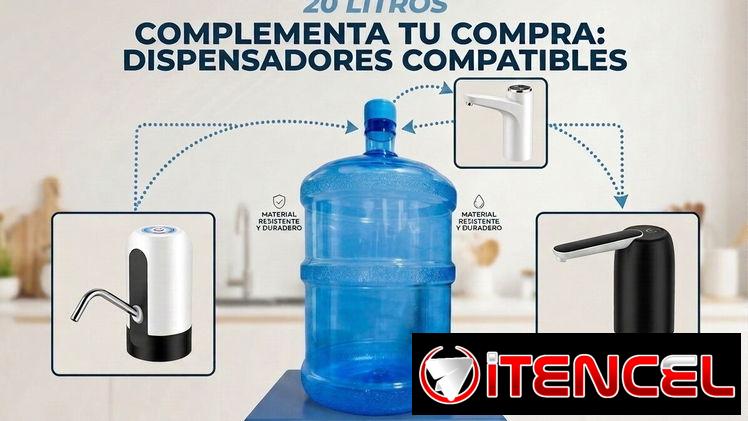 Botellón pet 20 litros y dispensador portátil