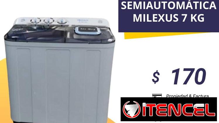 Lavadora semiautomática Milexus 7kg🔥6meses de garantía 🔥