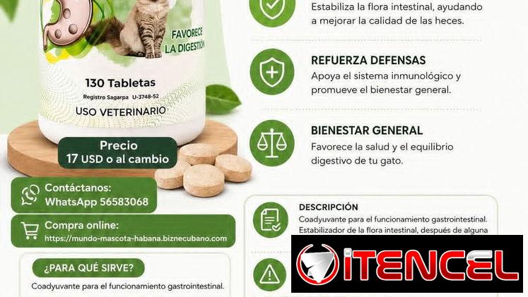 Probióticos para gatos 130 tabletas