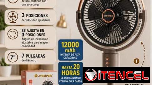 👉Ventiladores Recargables de excelente Calidad muy recomendados. Características en las fotos 👇