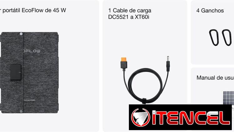 Panel solar portátil EcoFlow de 45 W