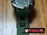 Reloj verde , deportivo, para hombre, elegante.Pulsera de silicona .