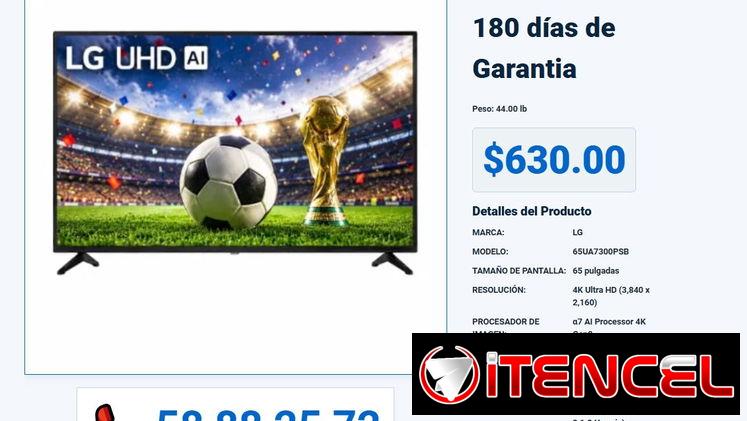 TELEVISOR SMART LG 65” 4K VPT-0346