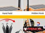 Luz de trabajo LED solar mejorada con gancho magnético