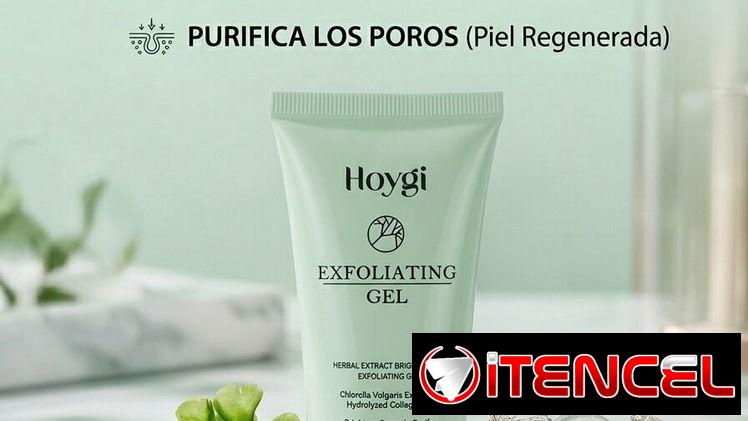 Gel exfoliante facial con colágeno hidrolizado y extracto de chlorella vulgaris