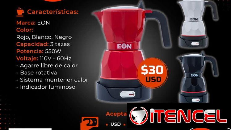 ☕ A TOMAR CAFE ☕CAFETERA ELÉCTRICAS DE 3 TAZAS MARCA EON. TENEMOS MENSAJERÍA CON FACTURA Y GARANTÍA. TLF 54833699