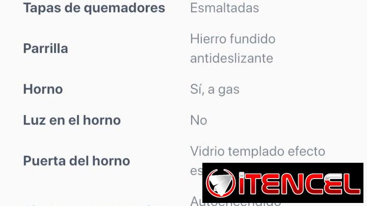 Cocina gas 4 quemadores