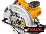 50236151  Sierra circular INGCO, 1400 W | Sierra eléctrica de 4800 rpm, mango mejorado, profundidad de corte ajustable/c