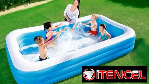 🔹Piscina inflable rectangular 🔸 Incluye bomba de aire 💲90 usd