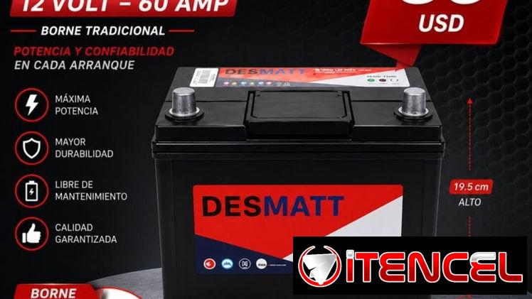 BATERIA DESMATT 12VOL/60AMP