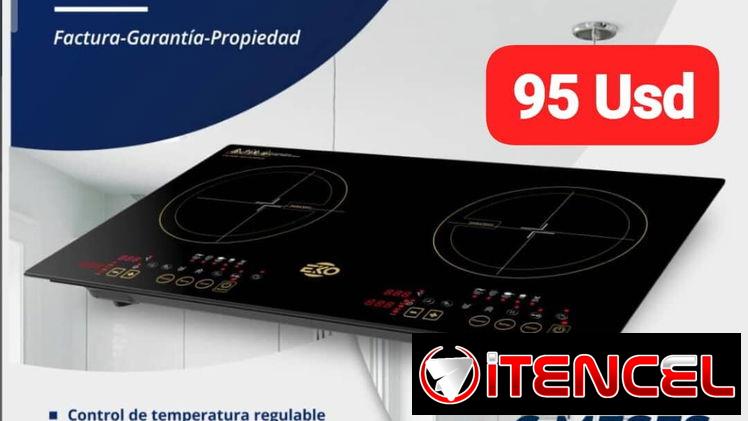 Cocina de Inducción de 2 Hornillas Eko, Garantía de 6 meses, Entrega gratis para toda La Habana