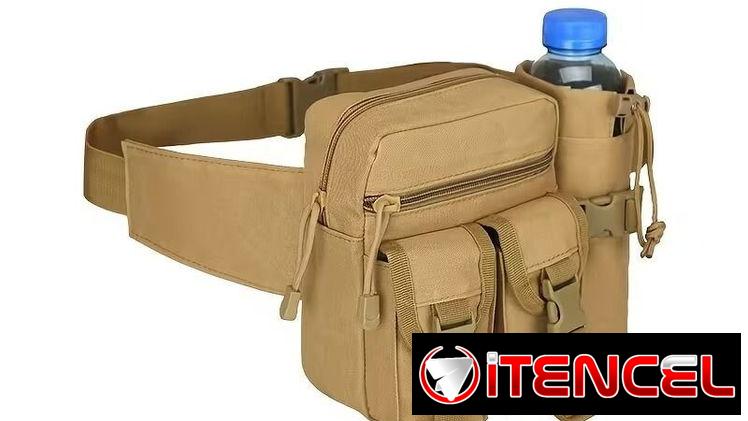 * Riñonera Táctica con bolsillo lateral para botella