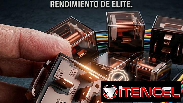 RELAYS DE ALTO CONSUMO DE 5 PATAS Y 100 Ah con sus bases para instalaciones electricas en autos,motos ,para sus claxon ,
