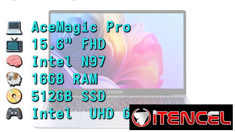 LAPTOP 🎁NUEVA🎁📦CAJA, AceMagic Pro (AX15-N97), 15.6″ FHD IPS Antireflejo, Intel N97, 16GB RAM, 512GB SSD, 7Horas