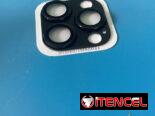 Micas 3D de aluminio y Cristal Negras para las cámaras traseras de la serie 15 completa de iPhone.