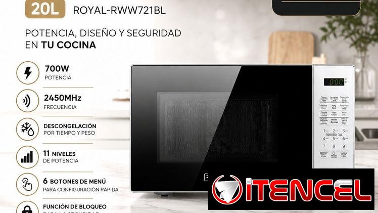 MICROONDAS ROYAL 20 L. Factura + 30 días de Garantía.