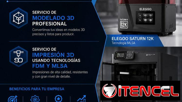 Servicio de modelado 3D e impresión 3D para empresas