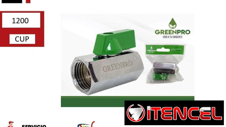 Llave de paso mini hembra-hembra 1/2 pulgada 1200 cup