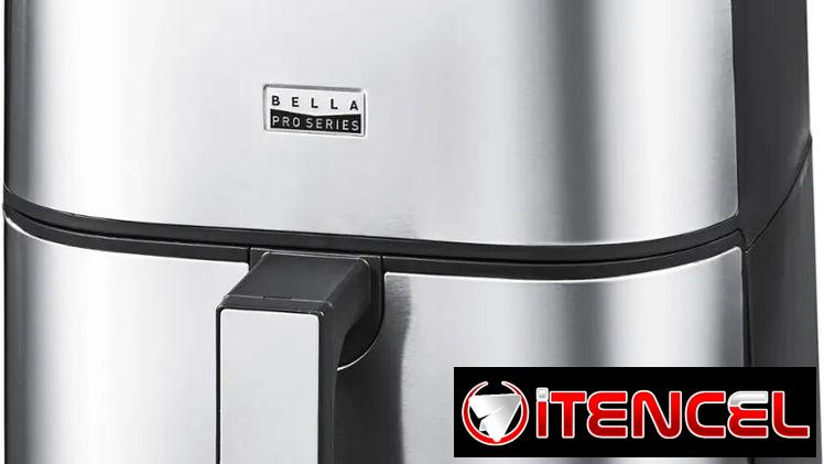 🍟 Freidora De Aire Bella PRO 6QT Acero Inoxidable Con Pantalla Táctil,  Canasta Extraíble 🧼 Envío* + Garantía**