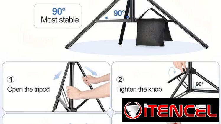 Kit de Soporte Ajustable para Fondo Fotográfico + Fondo de croma verde vibrante 2D plano,