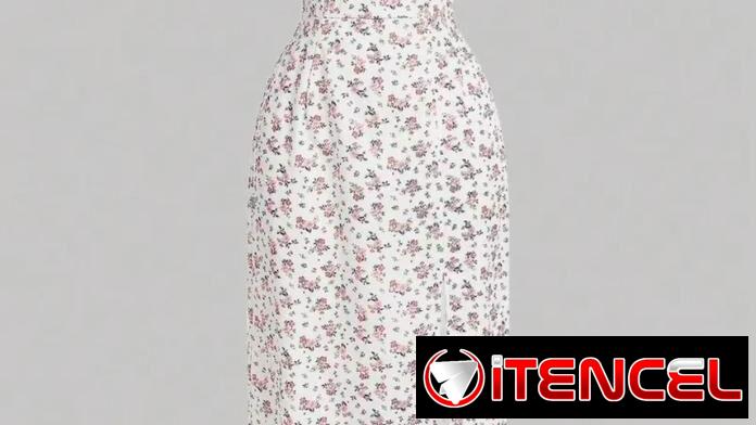 Vestido estampado en flores con abertura en la pierna talla Xs y S