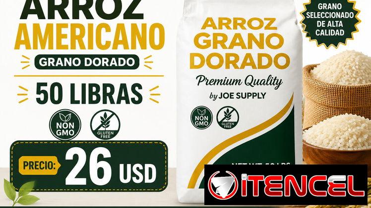 ARROZ AMERICANO 22.6 KGS/50 LIBRAS=26 USD