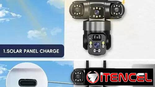 CAMARA SEGURIDAD CON PANEL SOLAR 4K . 150 USD
