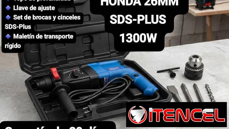 TALADRO ROTOMARTILLO HONDA 26MM SDS-PLUS 1300W, Garantía de 20 días, Entrega por un mínimo costo adicional