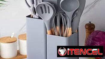 Set de utensilios de silicona para cocina de 19 piezas (uh)