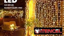 Cortina LED en amarillas