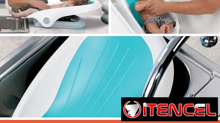 Bañera engomada para bebé utilizable sobre varias superficies