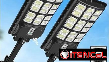 Lámparas Solares LED Exteriores TOWPONICS 6000W con Control Remoto, Batería 23000mAh, Iluminación 270° y Resistencia IP